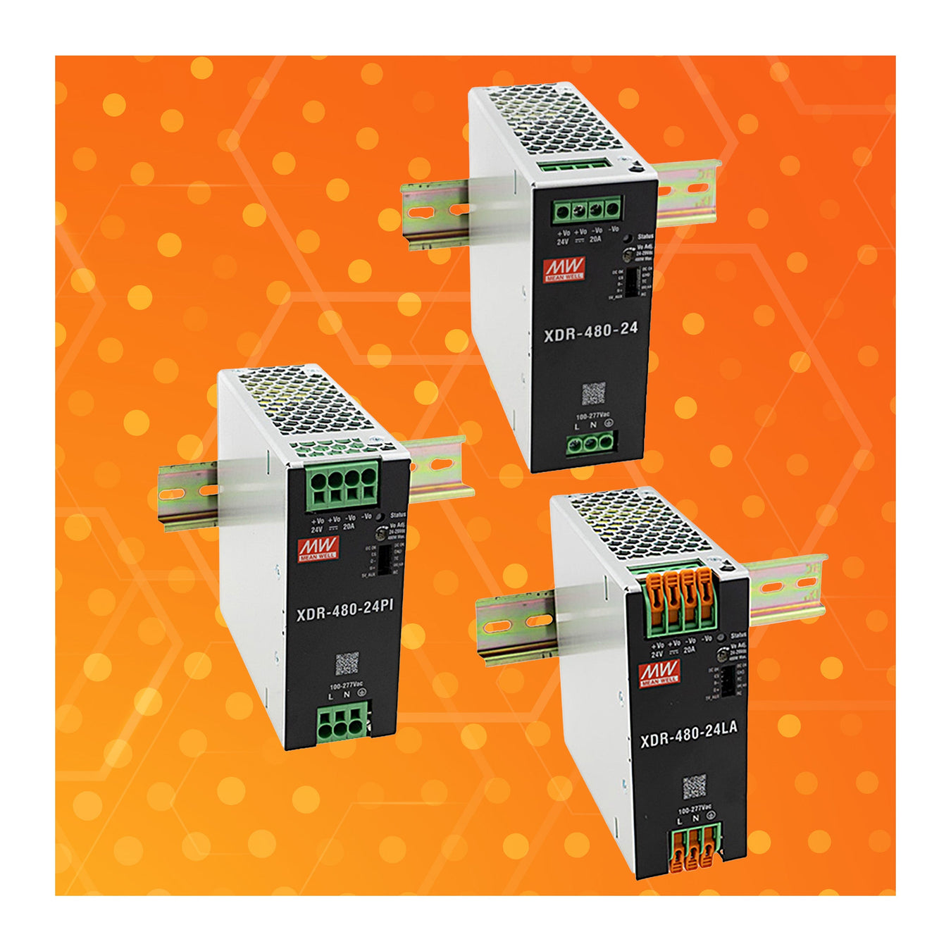 MEAN WELL XDR-480 Ultra Slim DIN Rail Power