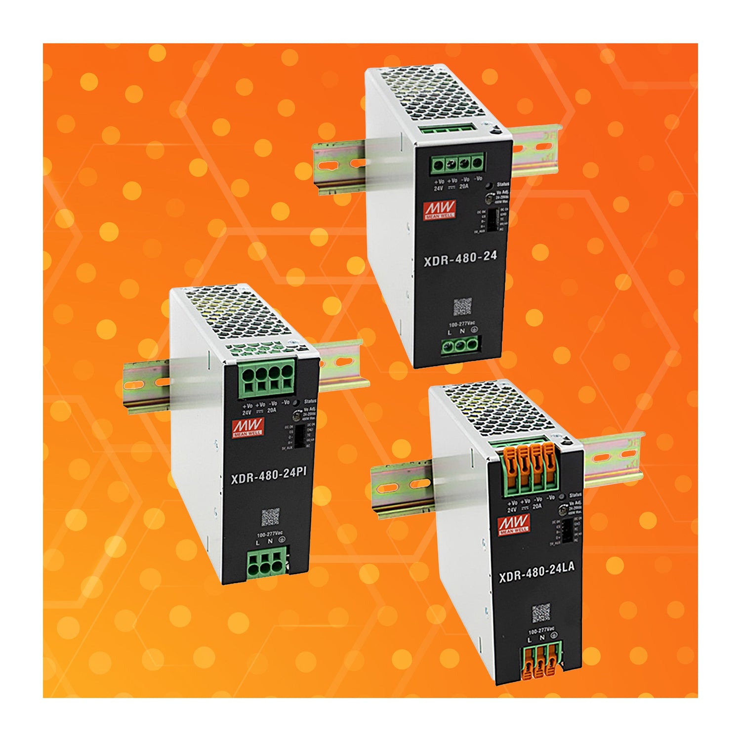 MEAN WELL XDR-480 Ultra Slim DIN Rail Power