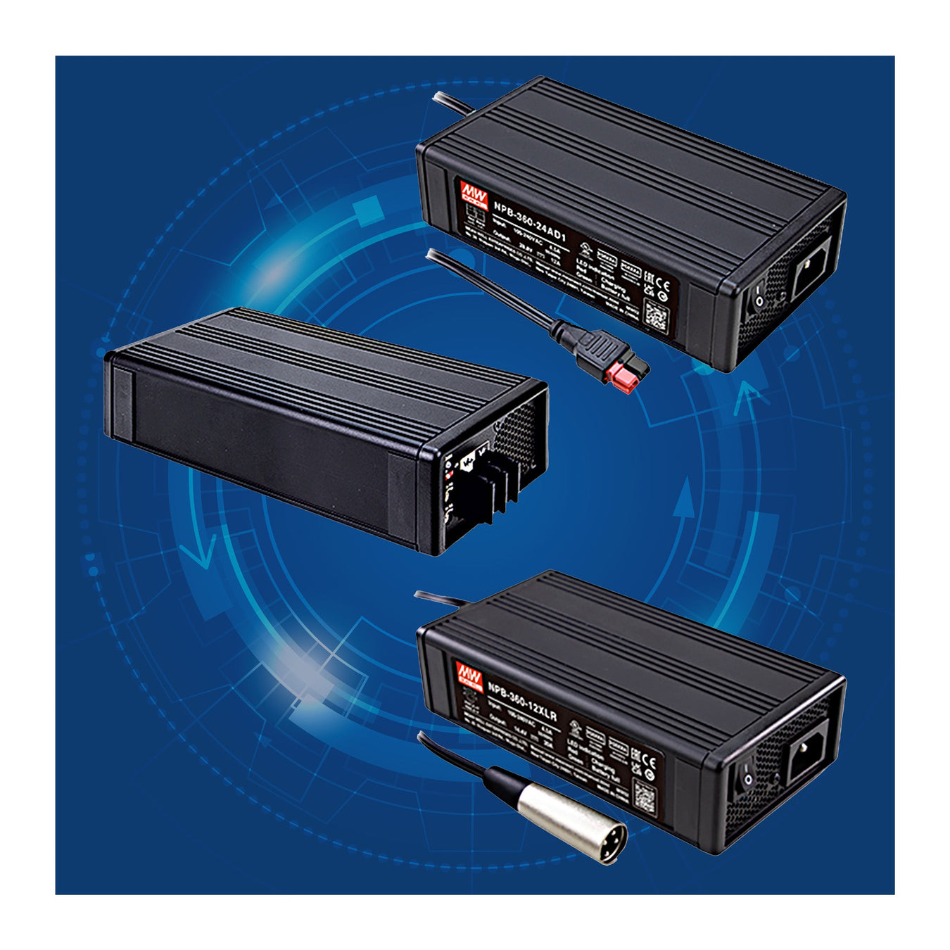 MEAN WELL NPB-360 Series Battery Chargers