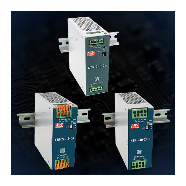 XTR Three‑Phase DIN Rail Power Supplies